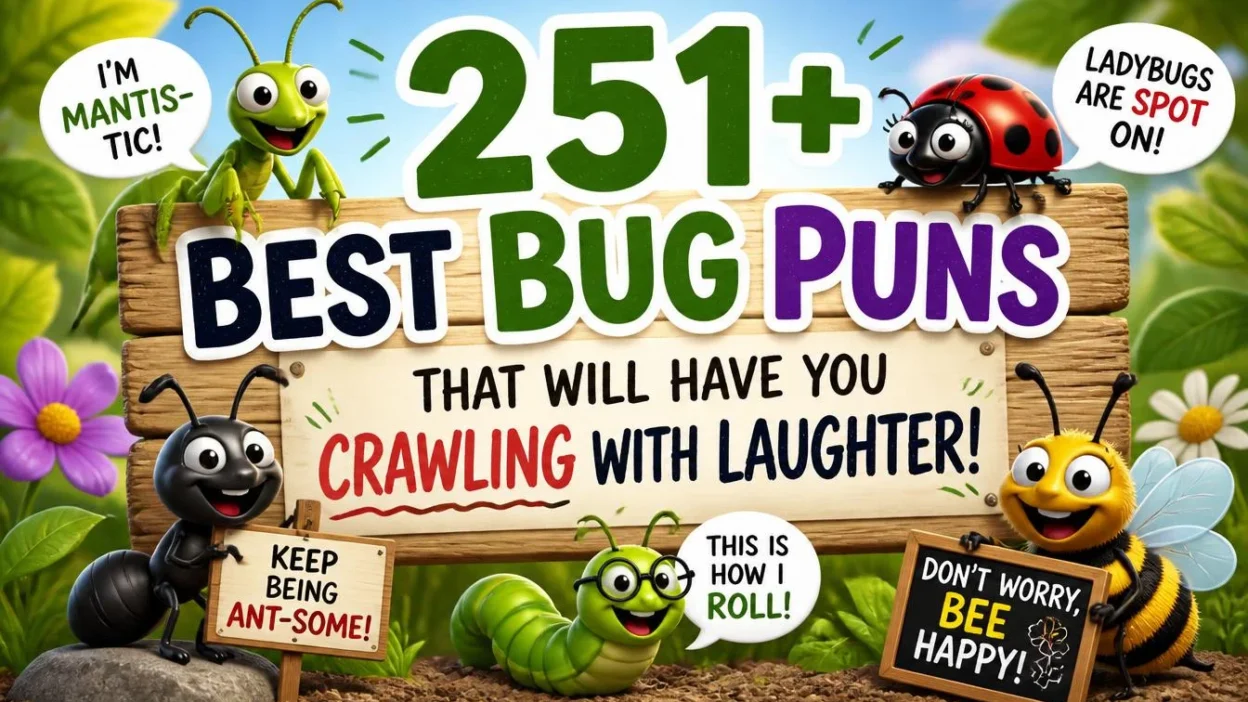 251+ Best Bug Puns That Will Have You Crawling with Laughter! 🐛😂