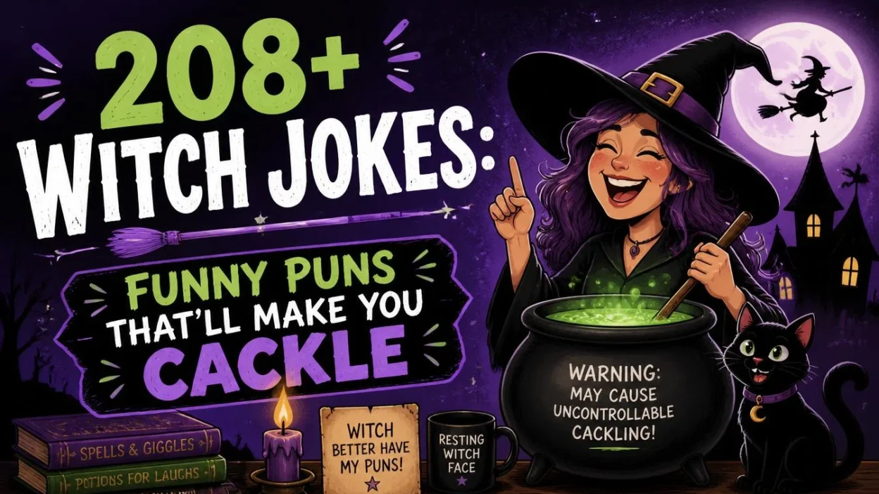 208+ Witch Jokes: Funny Puns That'll Make You Cackle